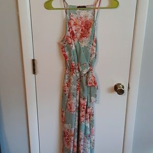 Mint floral maxi dress